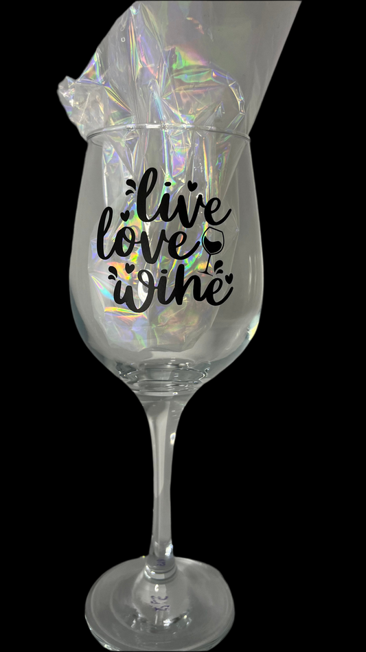 Glass - Wine - Live Love Wine