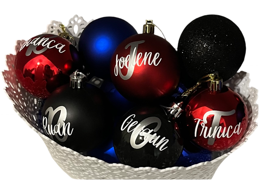 Personalised Christmas Bauble - 8cm