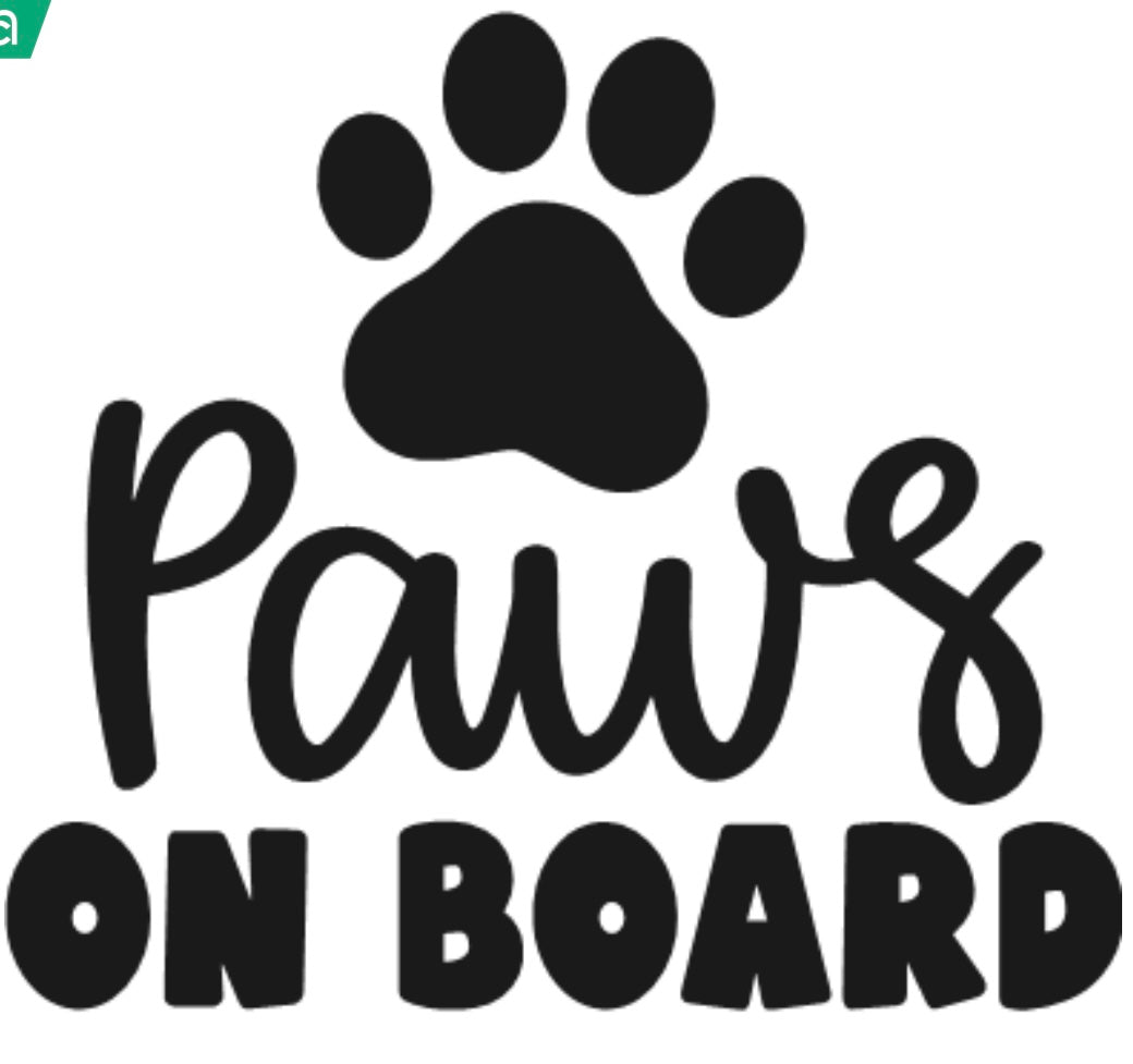 Decal - Pets - Paws on Board