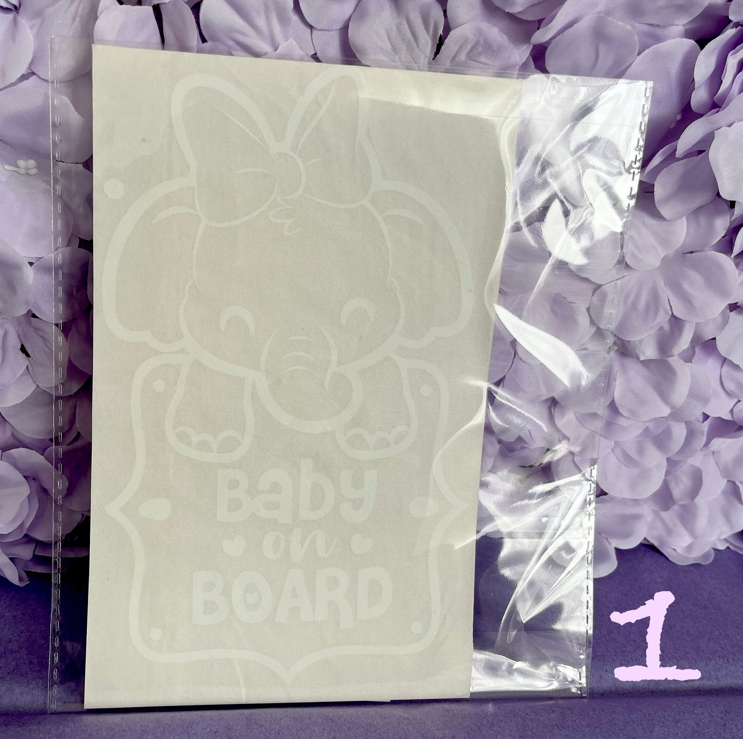 Decal - Baby on Board - Elephant Girl