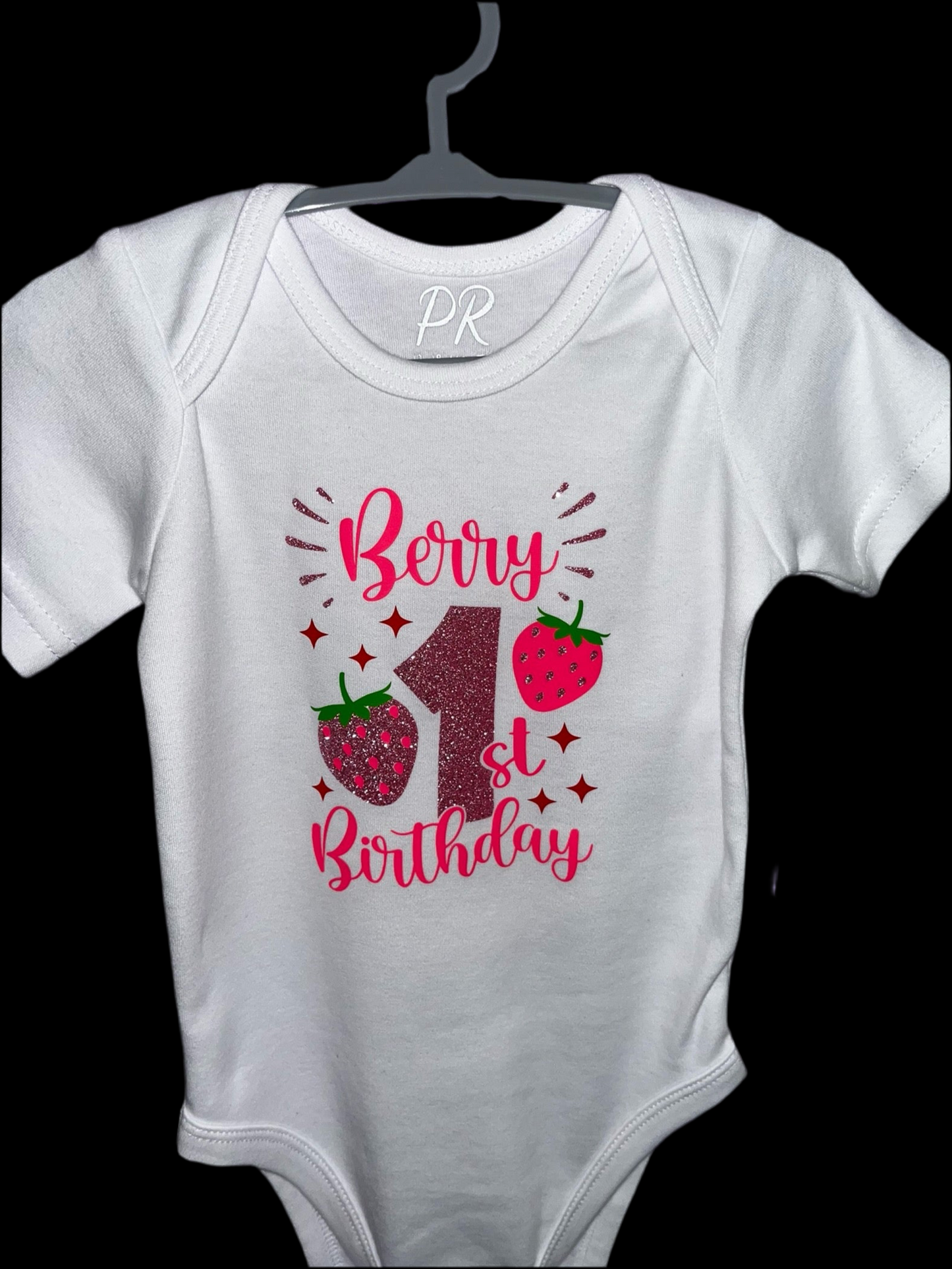 Baby Bodysuit - 1st Birthday - Berry