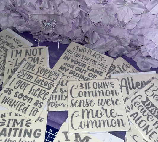 Decal - Small Quotes - Assorted