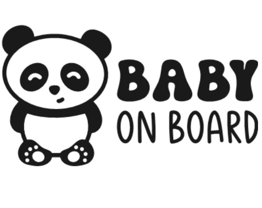 Decal - Baby on board - Panda