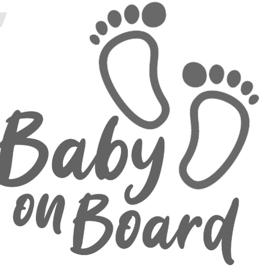 Decal - Baby on board - Baby Feet