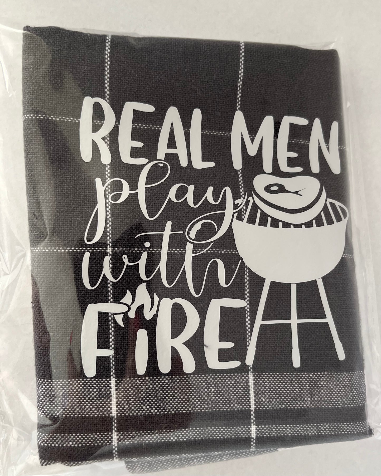 Braai Towel - Real men play with Fire