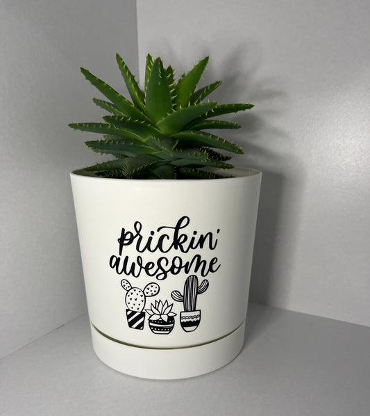 Plant Pot - Round 12cm - Prickin’ Awesome