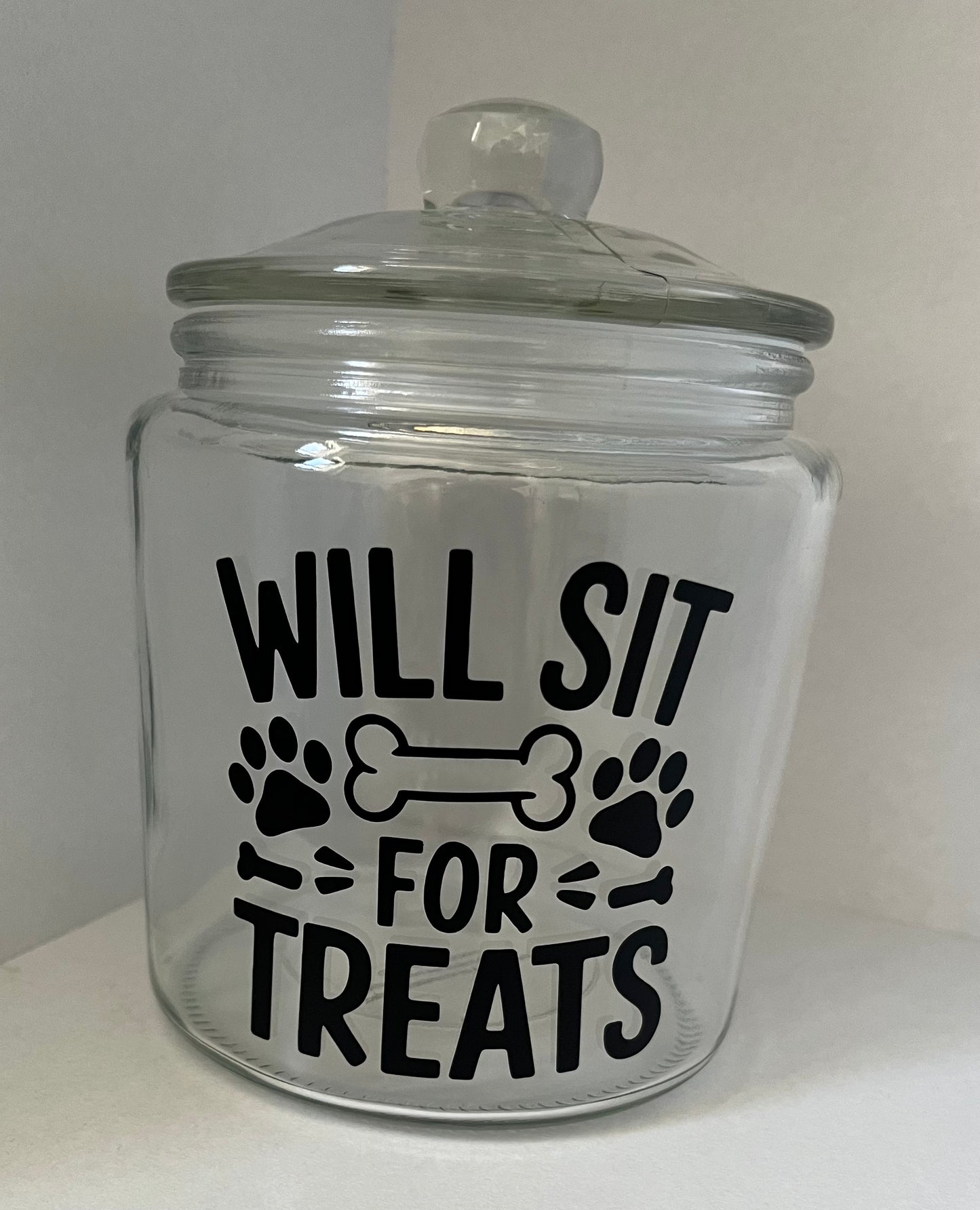 Pets - Treat Jar - Glass - Will sit for treats